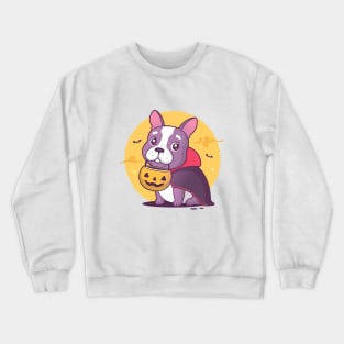 Frenchie Halloween Vampire Crewneck Sweatshirt